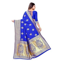 Women's Pure Kanjivaram Silk Saree Banarasi Silk Saree With Blouse Piece