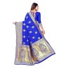 Women's Pure Kanjivaram Silk Saree Banarasi Silk Saree With Blouse Piece