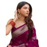 Women's Pure Kanjivaram Silk Saree Banarasi Silk Saree With Blouse Piece