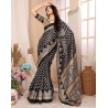 Womens Woven Printed Art Silk Saree with Unstitched Blouse Material