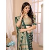 Womens Woven Printed Art Silk Saree with Unstitched Blouse Material