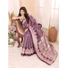 Womens Woven Printed Art Silk Saree with Unstitched Blouse Material