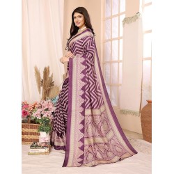 Womens Woven Printed Art Silk Saree with Unstitched Blouse Material