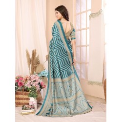 Womens Woven Printed Art Silk Saree with Unstitched Blouse Material