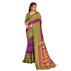 Women's Embroidery Saree With Unstitched Blouse