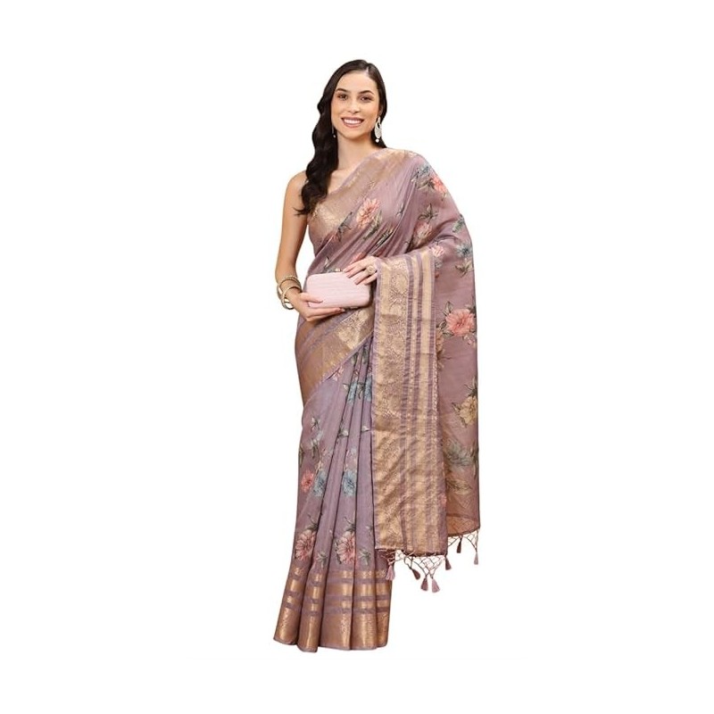 Women Saree With Blouse Piece Set