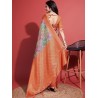 Women's Handloom Embroidery Saree With Blouse Piece