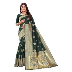 Women's Pure Kanjivaram Silk Saree Banarasi Silk Saree With Blouse Piece