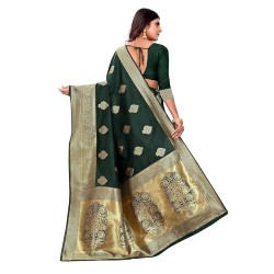 Women's Pure Kanjivaram Silk Saree Banarasi Silk Saree With Blouse Piece