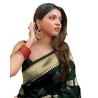 Women's Pure Kanjivaram Silk Saree Banarasi Silk Saree With Blouse Piece