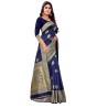 Women's Pure Kanjivaram Silk Saree Banarasi Silk Saree With Blouse Piece