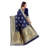 Women's Pure Kanjivaram Silk Saree Banarasi Silk Saree With Blouse Piece